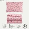 Urban Lifestyle 4 Piece Sheet Set, Including Top Sheet, Fitted Sheet and 2 Pillow Cases, Western Cowboy Boot, Full(Strawberry)