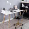 Urban Lifestyle Acrylic Rolling Desk Chair, Navy Blue with Silver Legs, 21D x 19W x 34H Inch(Black / Gold Base)