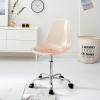Urban Lifestyle Acrylic Rolling Desk Chair, Navy Blue with Silver Legs, 21D x 19W x 34H Inch(Blush)