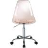 Urban Lifestyle Acrylic Rolling Desk Chair, Navy Blue with Silver Legs, 21D x 19W x 34H Inch(Blush)
