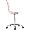 Urban Lifestyle Acrylic Rolling Desk Chair, Navy Blue with Silver Legs, 21D x 19W x 34H Inch(Blush)