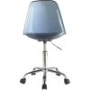 Urban Lifestyle Acrylic Rolling Desk Chair, Navy Blue with Silver Legs, 21D x 19W x 34H Inch(Navy)