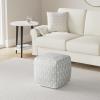 Urban Lifestyle Arrow Square Pouf Ottoman, Gray