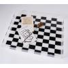 Urban Lifestyle Black & White Checkered Acrylic Tray,Decorative Tray with Cut Out Handles, 15″x12″