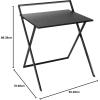 Urban Lifestyle Compact Folding Desk, White Marble(Black)