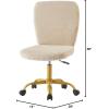 Urban Lifestyle Faux Fur Rolling Task Chair, Mint(Blush)