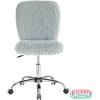 Urban Lifestyle Faux Fur Rolling Task Chair, Mint(Grey)