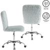 Urban Lifestyle Faux Fur Rolling Task Chair, Mint(Grey)