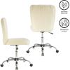 Urban Lifestyle Faux Fur Rolling Task Chair, Mint(Ivory)