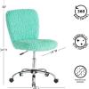 Urban Lifestyle Faux Fur Rolling Task Chair, Mint(Mint)