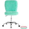 Urban Lifestyle Faux Fur Rolling Task Chair, Mint(Mint)