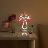 Urban Lifestyle Figural Mushroom LED Neon Table Lamp, 12.25″ H