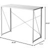 Urban Lifestyle Foldable Computer Desk, Wood/Black(Marble/Silver)