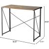Urban Lifestyle Foldable Computer Desk, Wood/Black(Wood/Black)