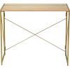 Urban Lifestyle Foldable Computer Desk, Wood/Black(Wood/Gold)