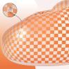 Urban Lifestyle Inflatable Chair, Retro Orange/White Checkered Design,Comfy Seating for Teens and Adults, Ideal for Dorms, Bedrooms & Living Spaces(Orange/White)