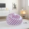 Urban Lifestyle Inflatable Chair, Retro Orange/White Checkered Design,Comfy Seating for Teens and Adults, Ideal for Dorms, Bedrooms & Living Spaces(Purple/White)