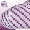 Urban Lifestyle Inflatable Chair, Retro Orange/White Checkered Design,Comfy Seating for Teens and Adults, Ideal for Dorms, Bedrooms & Living Spaces(Purple/White)