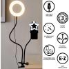 Urban Lifestyle LED Ring Light Kit with 3 Dimmable White Light Modes and Clip on, USB-Cord and Battery Operated,Portable for Video Calls, Content Creation, and Selfies