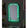 Urban Lifestyle LED Wavy Wall Mirror,Color Changing Light Up Mirror for Bedroom, Living Room or Dorm,16.5″ x 10.28″