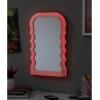 Urban Lifestyle LED Wavy Wall Mirror,Color Changing Light Up Mirror for Bedroom, Living Room or Dorm,16.5″ x 10.28″