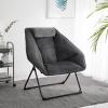 Urban Lifestyle Micromink Hex Saucer Chair, Grey