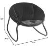 Urban Lifestyle Micromink Rocking Saucer Chair, Black