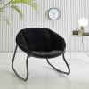 Urban Lifestyle Micromink Rocking Saucer Chair, Black