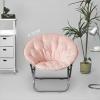 Urban Lifestyle Micromink Saucer Chair, Peach(Blush)
