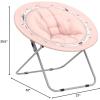 Urban Lifestyle Micromink Web Saucer Chair, Blush