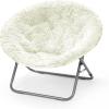 Urban Lifestyle Oversized Mongolian Faux Fur Saucer Chair, Mint(Aqua)