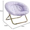Urban Lifestyle Oversized Mongolian Faux Fur Saucer Chair, Mint(Lavender)