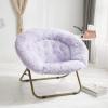 Urban Lifestyle Oversized Mongolian Faux Fur Saucer Chair, Mint(Lavender)