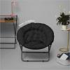 Urban Lifestyle Oversized Polycanvas Foldable Saucer Chair, Black