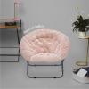 Urban Lifestyle Oversized Rabbit Faux Fur Saucer Chair, Wine/Gold(Blush)