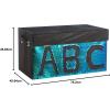 Urban Lifestyle Reversible Flip Sequin Foldable Collapsible Storage Bin Trunk, Mermaid/Black(Mermaid/Black)