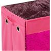 Urban Lifestyle Reversible Flip Sequin Foldable Collapsible Storage Bin Trunk, Mermaid/Black(Pink)