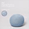 Urban Lifestyle Round Knit Pouf – Hand Woven Cotton, Navy(Blue)