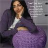Urban Lifestyle Round Knit Pouf – Hand Woven Cotton, Navy(Purple)