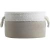 Urban Lifestyle Sherpa Trim Circular Storage Bin, Set of 3, Taupe