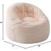 Urban Lifestyle Soft Plush Corduroy Bean Bag Chair with Pocket and Carry Handle,Pink(Pink)