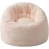 Urban Lifestyle Soft Plush Corduroy Bean Bag Chair with Pocket and Carry Handle,Pink(Pink)