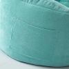 Urban Lifestyle Soft Plush Corduroy Bean Bag Chair with Pocket and Carry Handle,Pink(Turquoise)