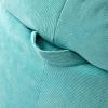 Urban Lifestyle Soft Plush Corduroy Bean Bag Chair with Pocket and Carry Handle,Pink(Turquoise)