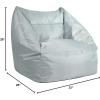 Urban Lifestyle Structured Canvas Bean Bag Chair, Grey(Grey)