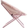 Urban Lifestyle Super Soft Faux Fur Saucer Chair with Folding Metal Frame, Aqua(Blush)