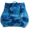 Urban Lifestyle Supportive Soft Faux Fur Bean Bag with Pocket, Rainbow Large(Cool Tie Dye)