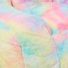Urban Lifestyle Supportive Soft Faux Fur Bean Bag with Pocket, Rainbow Large(Rainbow)