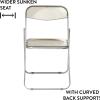Urban Lifestyle Transparent Acrylic Modern Folding Chair with Chrome Frame, Blush(Black)