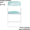 Urban Lifestyle Transparent Acrylic Modern Folding Chair with Chrome Frame, Blush(Mint)